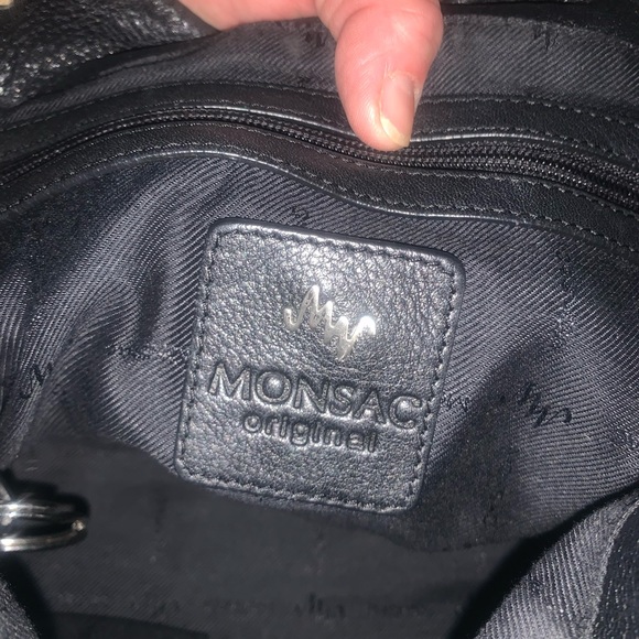 Monsac  Purse in soft pebble Leather black - Picture 2 of 10